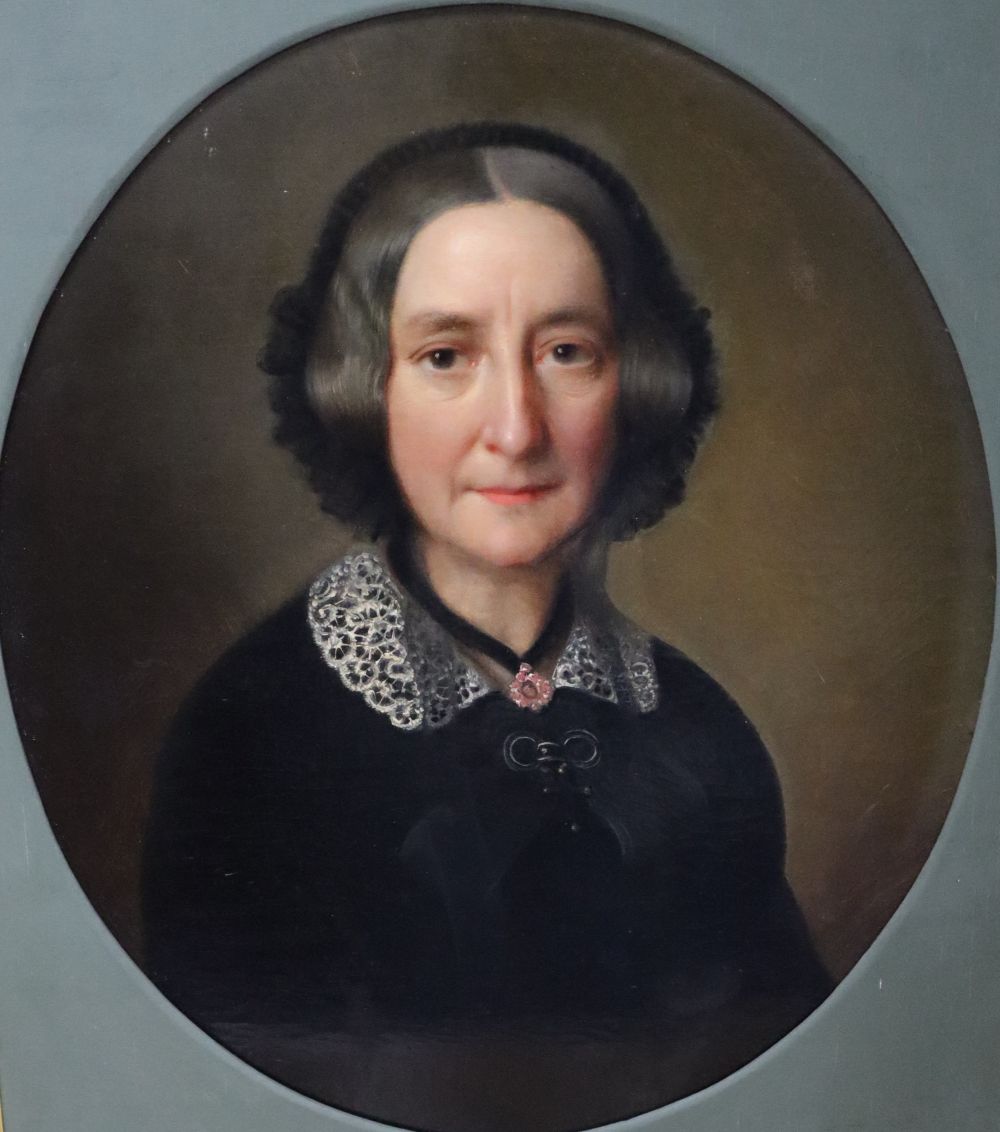 19th century Irish School, pair of oils on canvas, Portrait of the 4th Earl of Wicklow, William Howard (1788-1869) and the Countess of